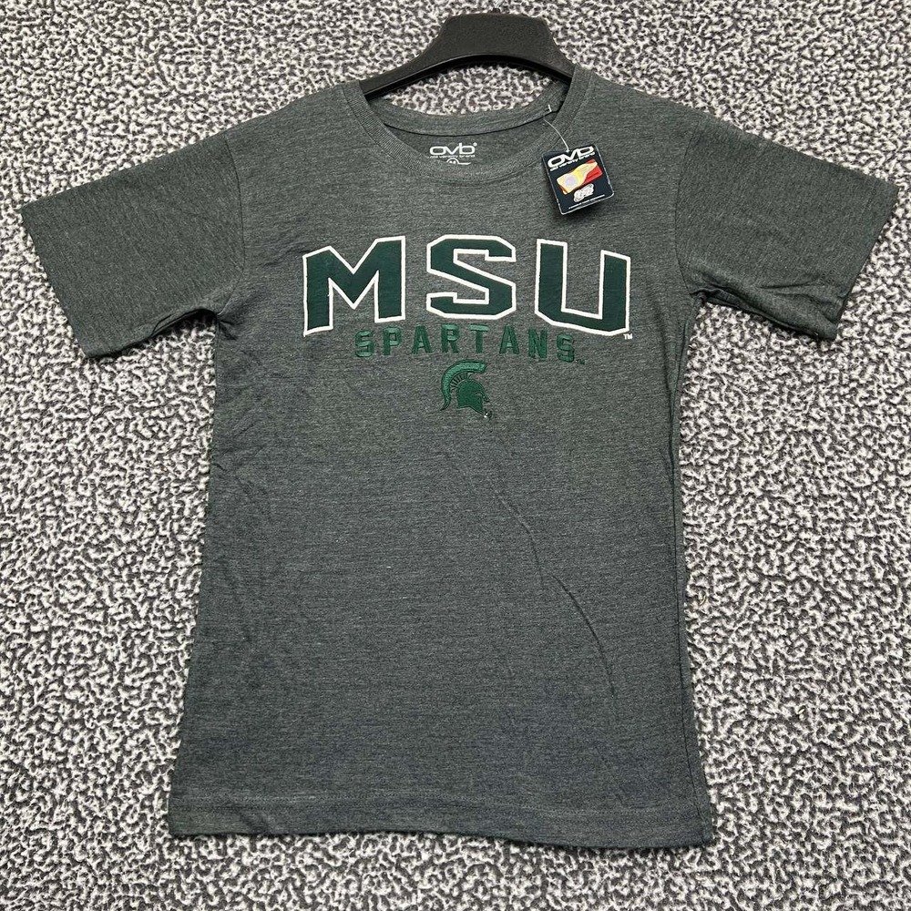 Michigan State Spartans Shirt Youth Medium Gray OVB Short Sleeve New M